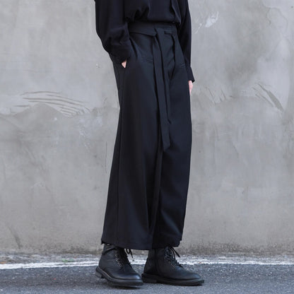 Tuck Cropped Wide Pants【TR3282】