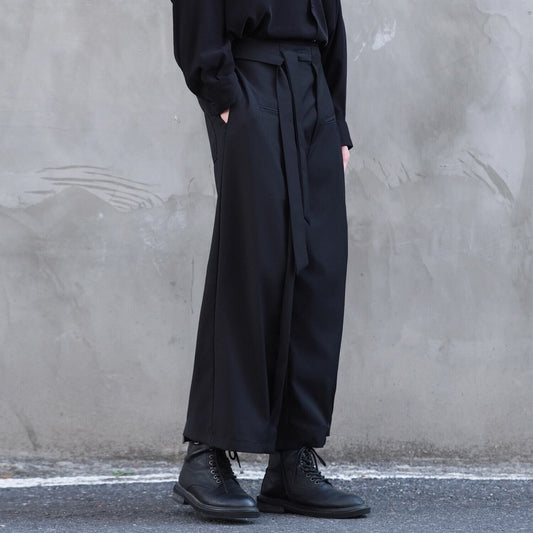 Tuck Cropped Wide Pants【TR3282】