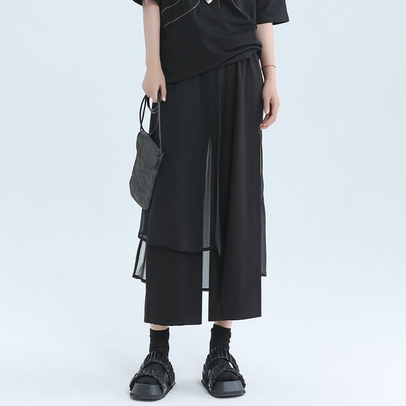 Cropped Layered Pants【TR3219】