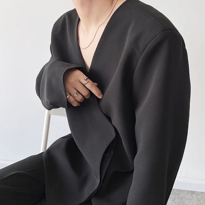 Casual Collarless Jacket【TR2481】