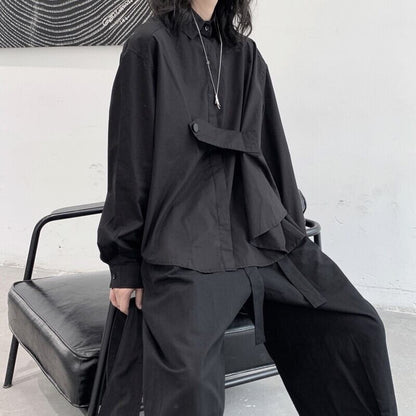 Loose Button Collared Shirt【TR3122】