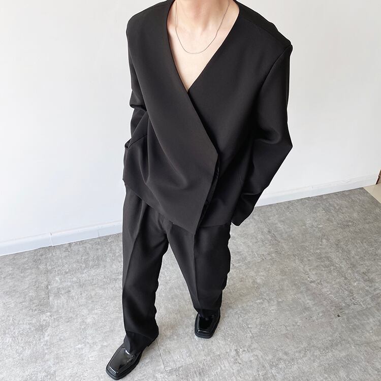Casual Collarless Jacket【TR2481】