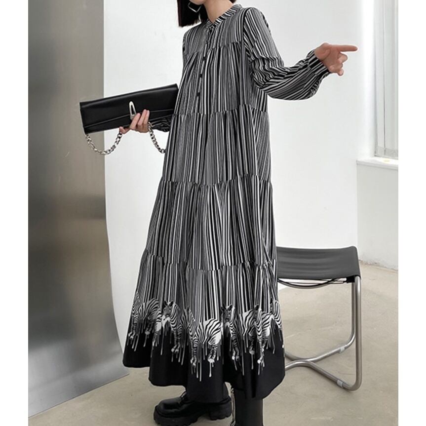 Tiered Fluffily All-in-one Dress【TR0506】