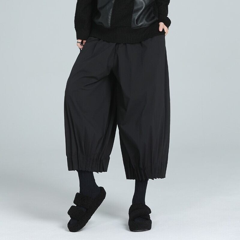 Cropped Gather Pleats Pants【TR3205】