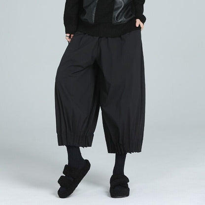 Cropped Gather Pleats Pants【TR3205】