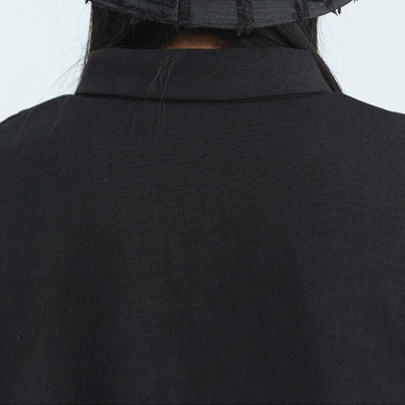Drawstring Unique Collared Shirt【TR3127】
