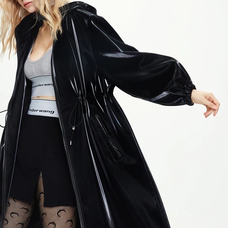 〈Unisex〉Patent Leather Windbreaker【TR1178】