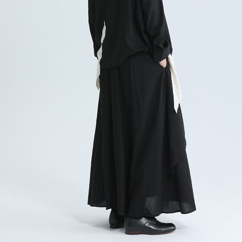Asymmetry Ruffle Bi-Color Skirt【TR3172】