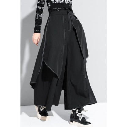 〈Unisex〉High Waist Long Wide Pants【TR1156】