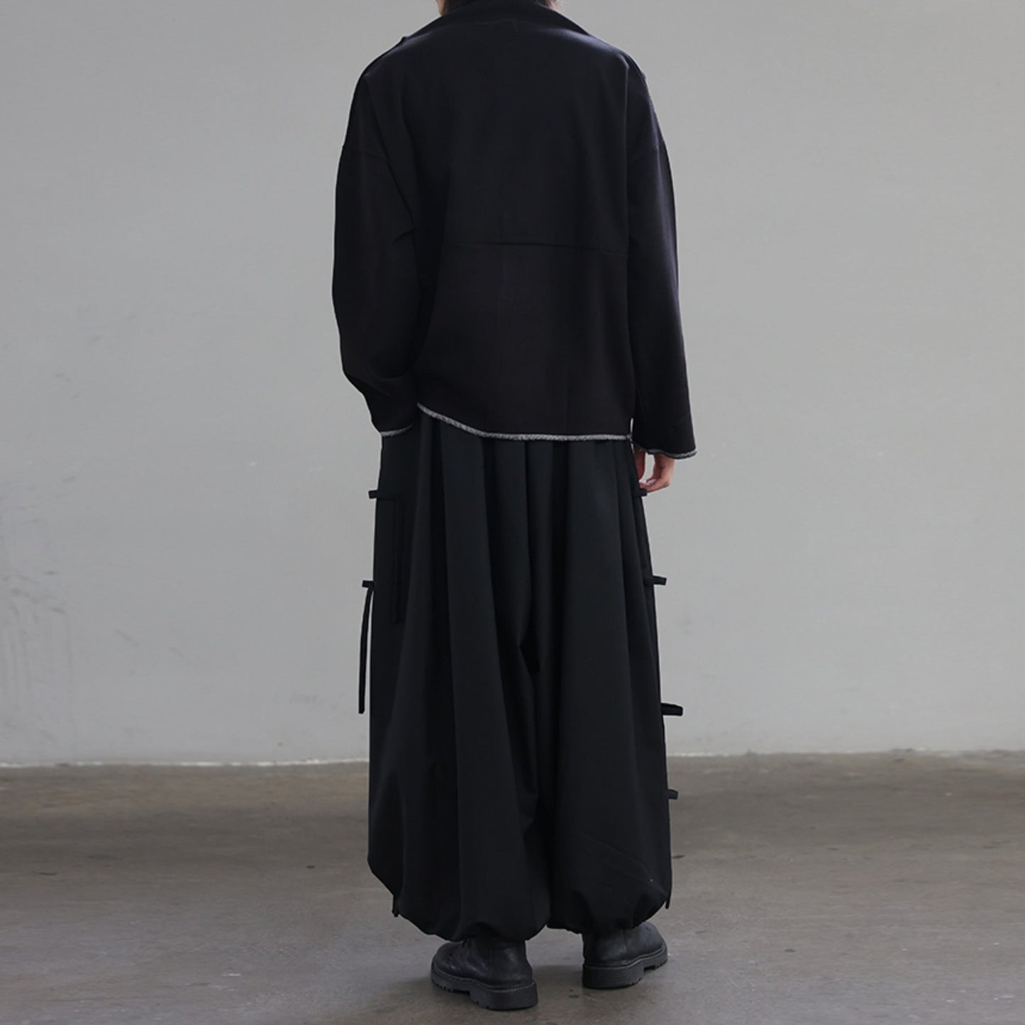 Side Ribbon Wide Jogger Pants【TR3277】