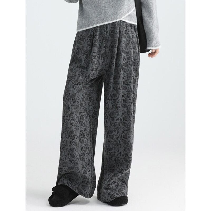 Paisley Straight Wide Pants【TR3209】