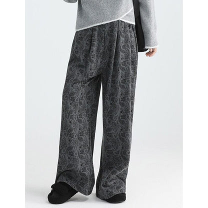 Paisley Straight Wide Pants【TR3209】