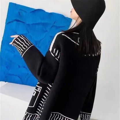 〈Unisex〉Knit Cardigan Letters Jacket【TR1226】