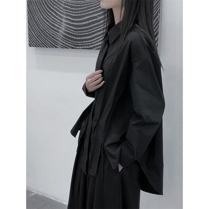 Hem-Slit Nichi Collared Shirt【TR3107】