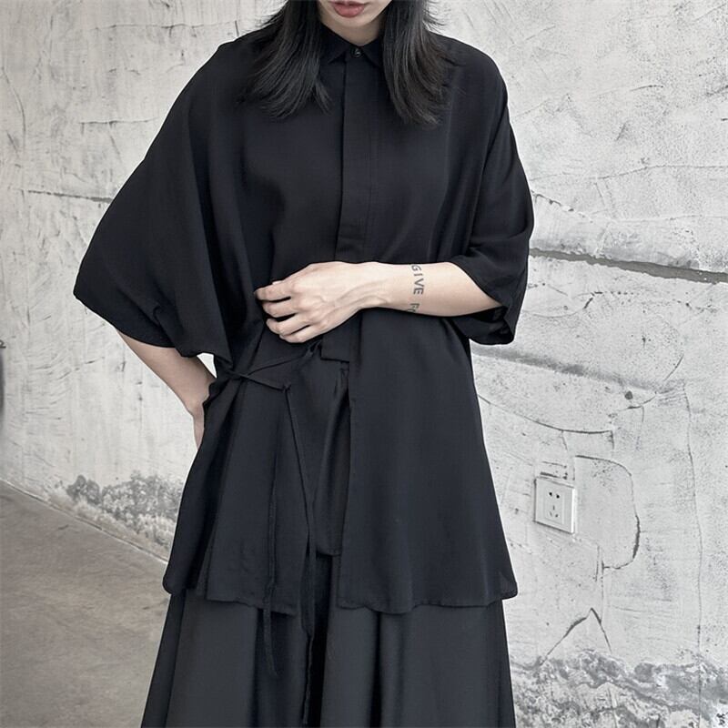 Long Slit Ovresize Collared Shirt【TR3103】