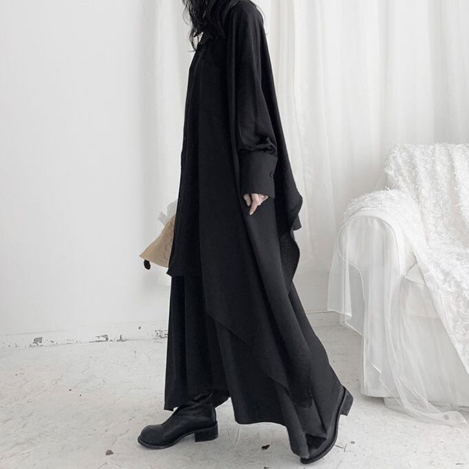 〈Unisex〉Irregular Long Huge Shirt【TR1411】