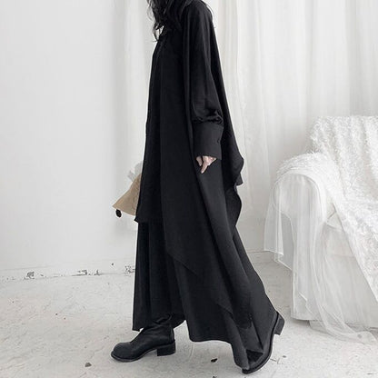 〈Unisex〉Irregular Long Huge Shirt【TR1411】
