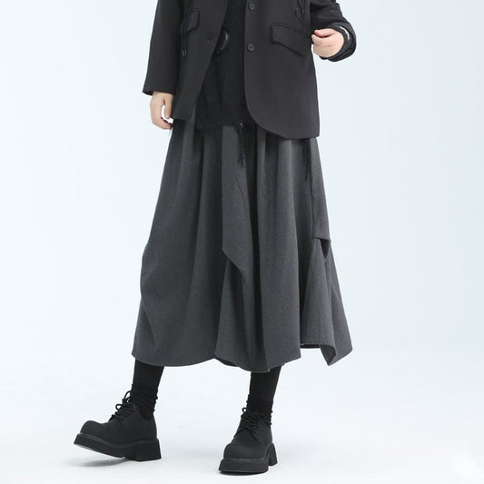 Asymmety Drape Retro Skirt【TR3177】