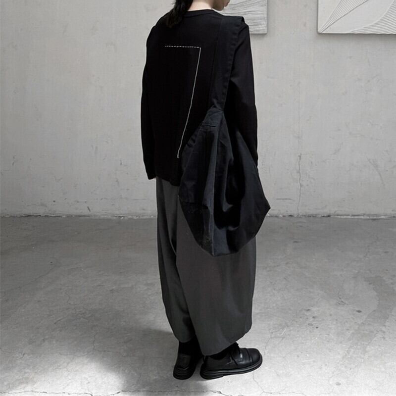 Asymmetry Slit T-Shirt【TR3141】