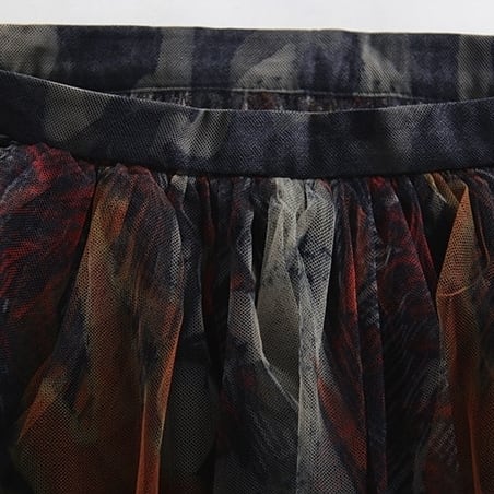 Tulle Lace Flower Skirt【TR1270】