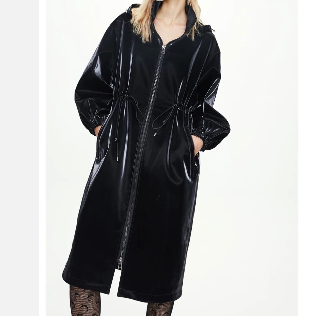 〈Unisex〉Patent Leather Windbreaker【TR1178】