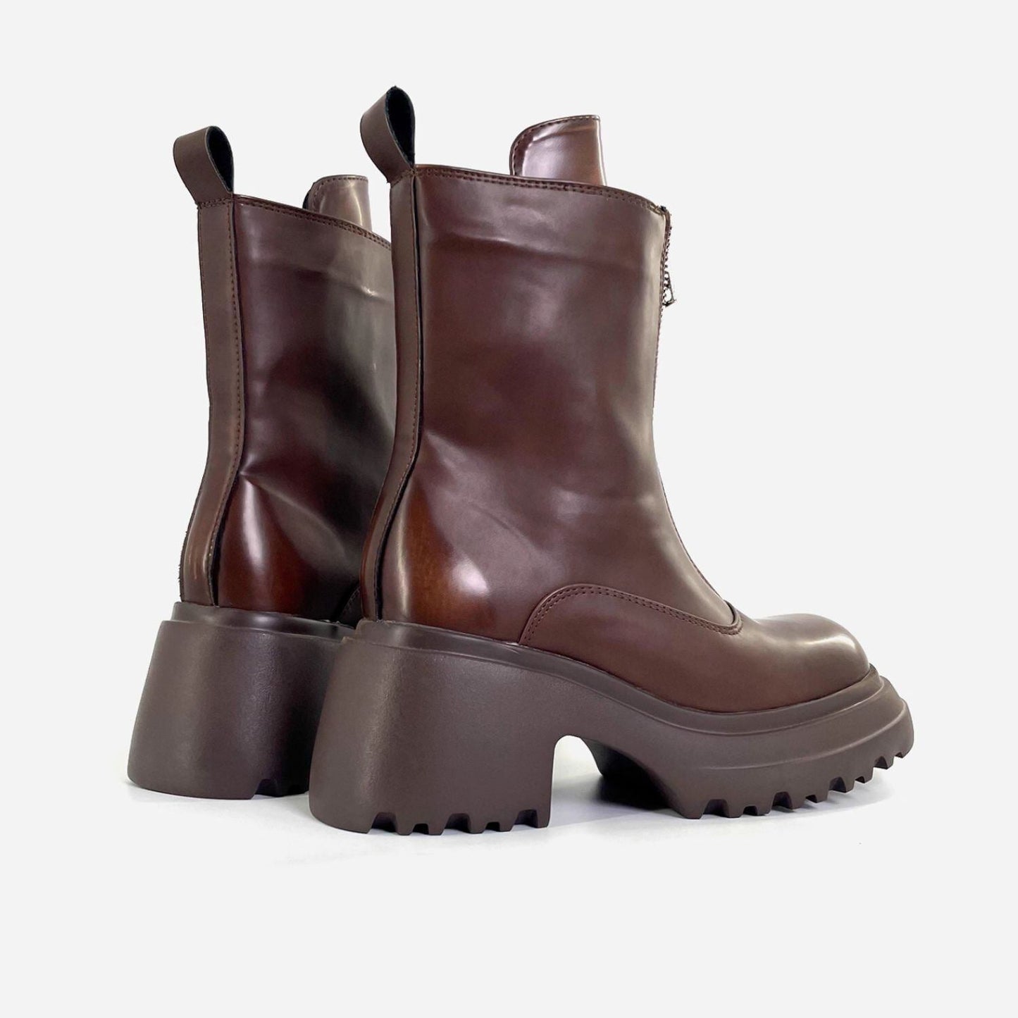 Front Zip Short Boots 【TR3378】