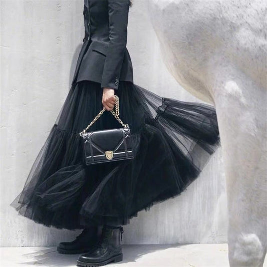 Tulle Chiffon Tiered Skirt【TR1373】