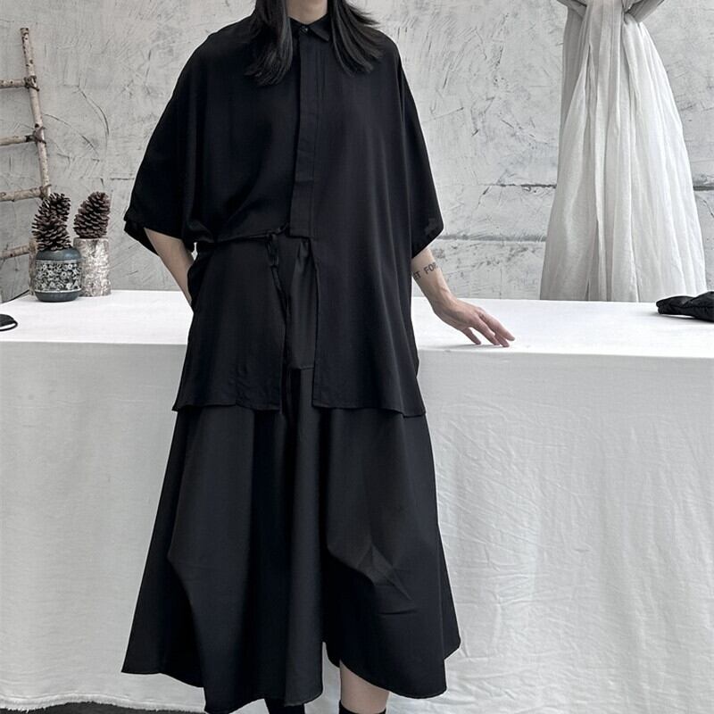 Long Slit Ovresize Collared Shirt【TR3103】