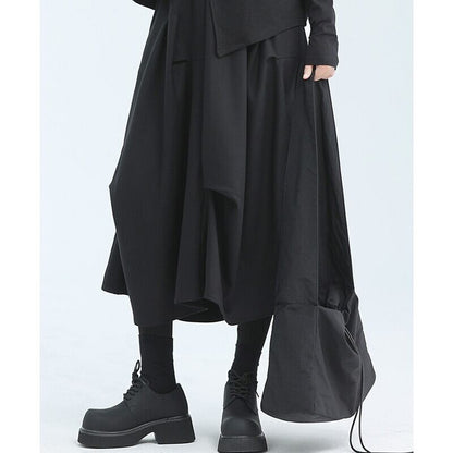 Asymmety Drape Retro Skirt【TR3177】