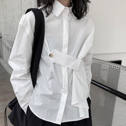 Loose Button Collared Shirt【TR3122】