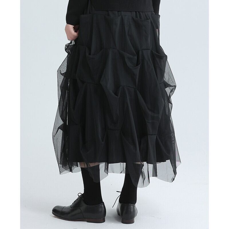 Asymmetry Tulle Skirt【TR3162】