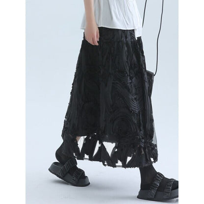 Flower Mesh Skirt【TR3181】