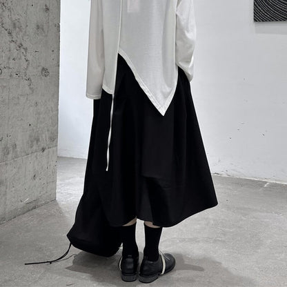 Drape High-Waist Skirt【TR3155】