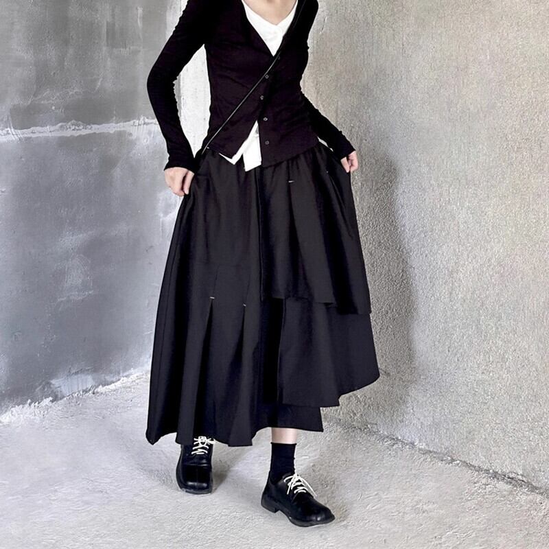 Asymmety Patchwork Skirt【TR3184】