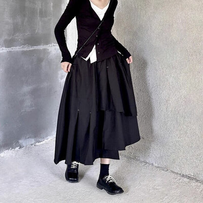 Asymmety Patchwork Skirt【TR3184】