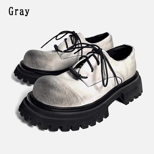 Distressed Leather Derby Shoes【TR3410】