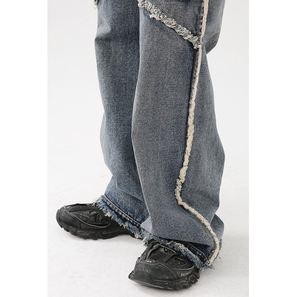 Faded Vintage Denim Pants【TR0483】