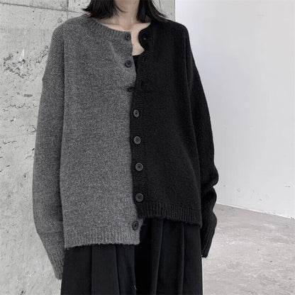 Bi-Color Unique Knit Jacket【TR3265】