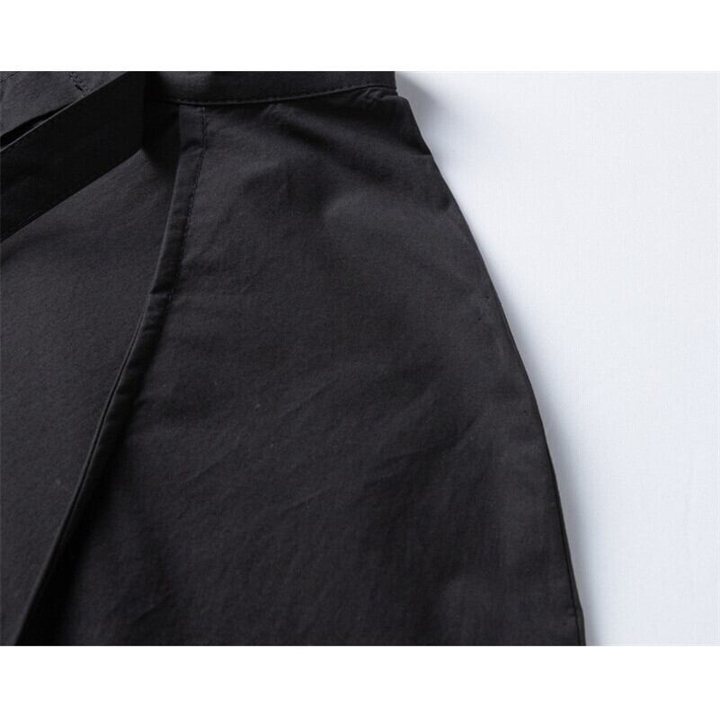 Band-Collar Tie Collared Shirt【TR3123】