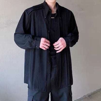 Modern Tuck-Pleat Collared Shirt【TR3340】