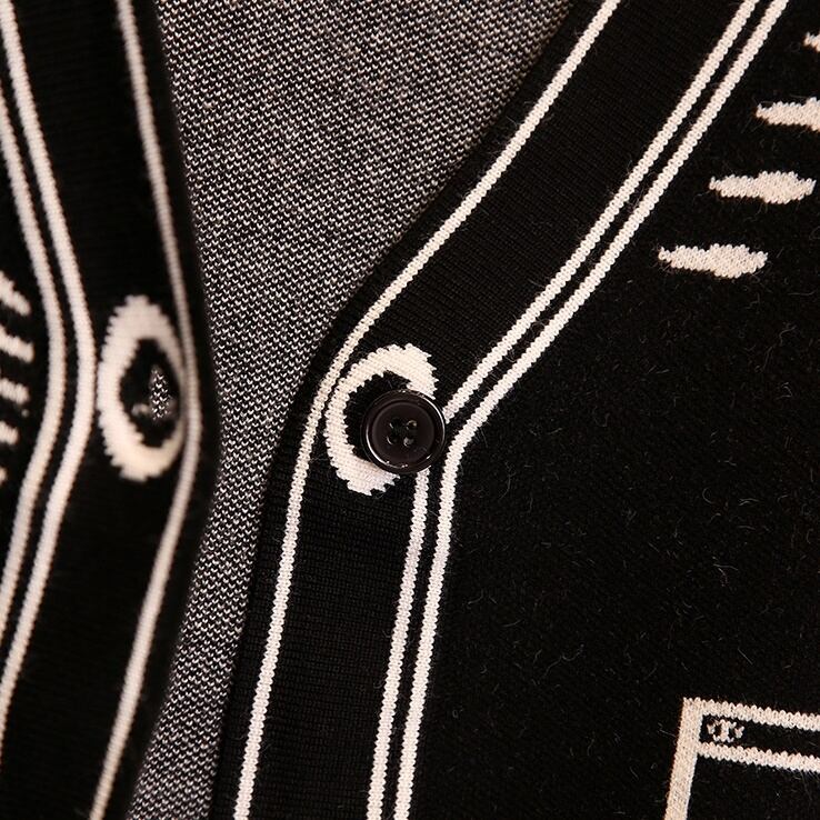 〈Unisex〉Knit Cardigan Letters Jacket【TR1226】