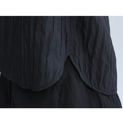 Pleats Round-Neck Jacket【TR3245】