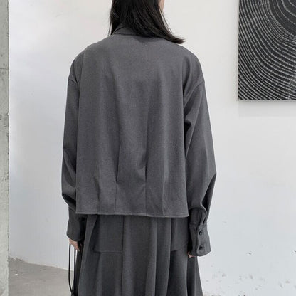 Tac Balloon-Sleeve Collared Shirt【TR3105】