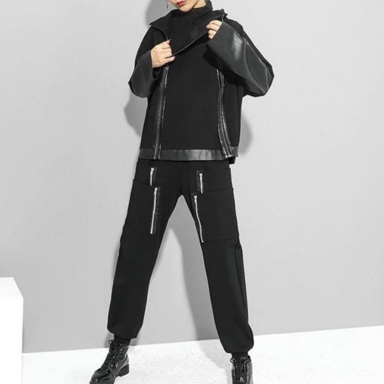 Pu Leather Mode Jacket【TR1407】