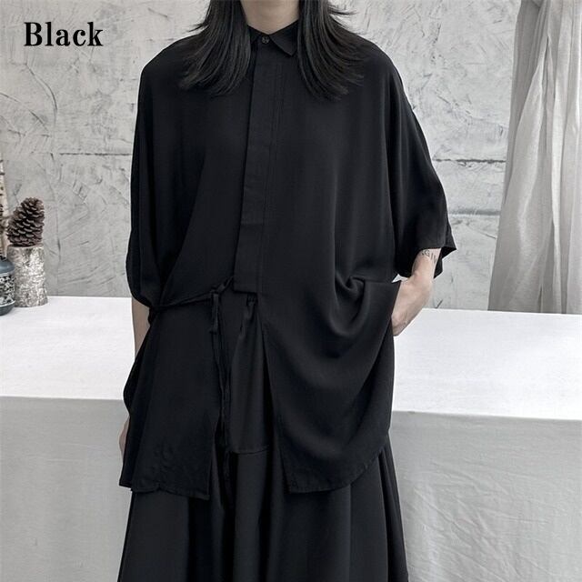 Long Slit Ovresize Collared Shirt【TR3103】