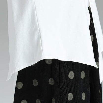 Asymmetry Round-Neck T-Shirt【TR3146】