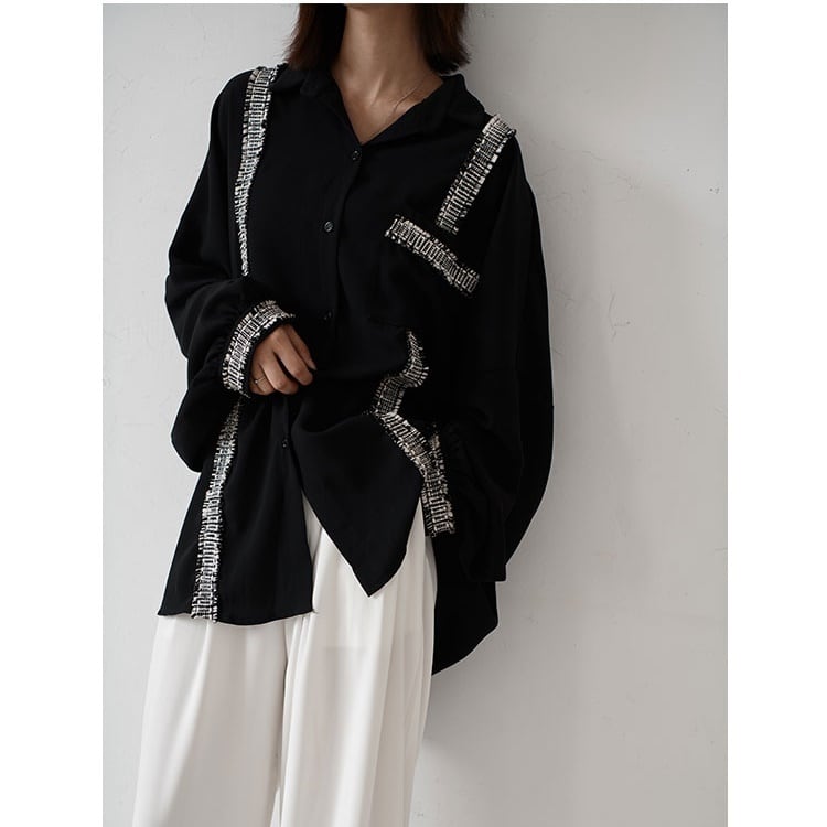 〈Unisex〉Irregular Loose Shirt【TR3035】