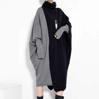 Turtleneck All-in-one Dress【TR1147】