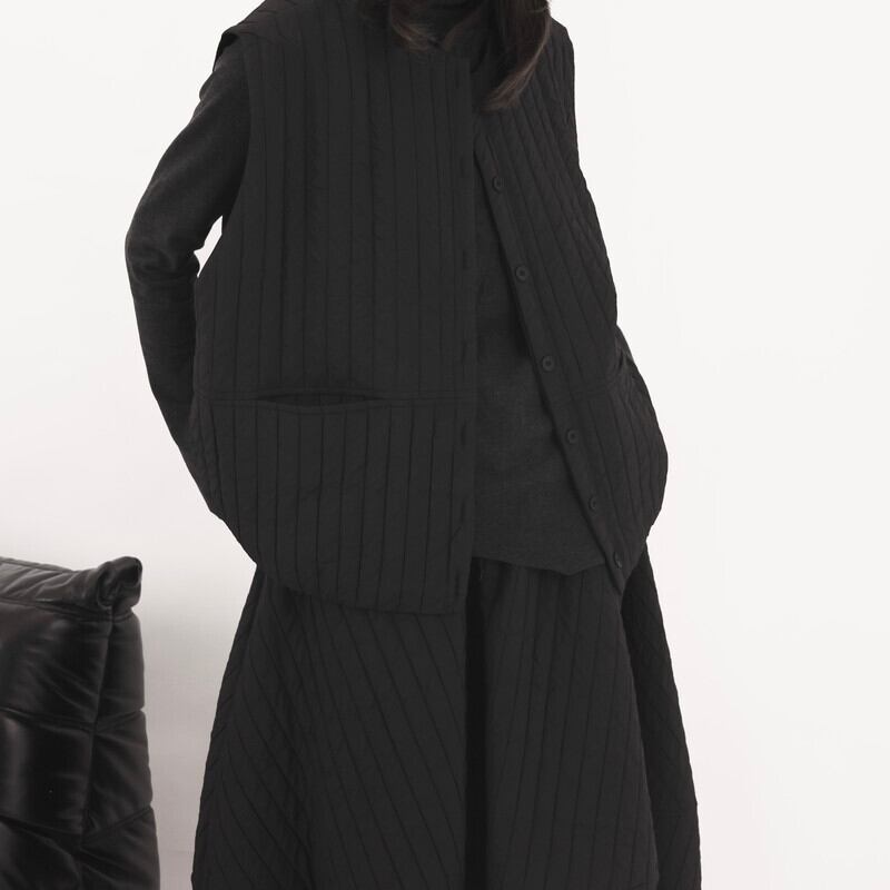 Loose Stripe Simple Vest【TR3243】