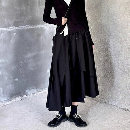 Asymmety Patchwork Skirt【TR3184】